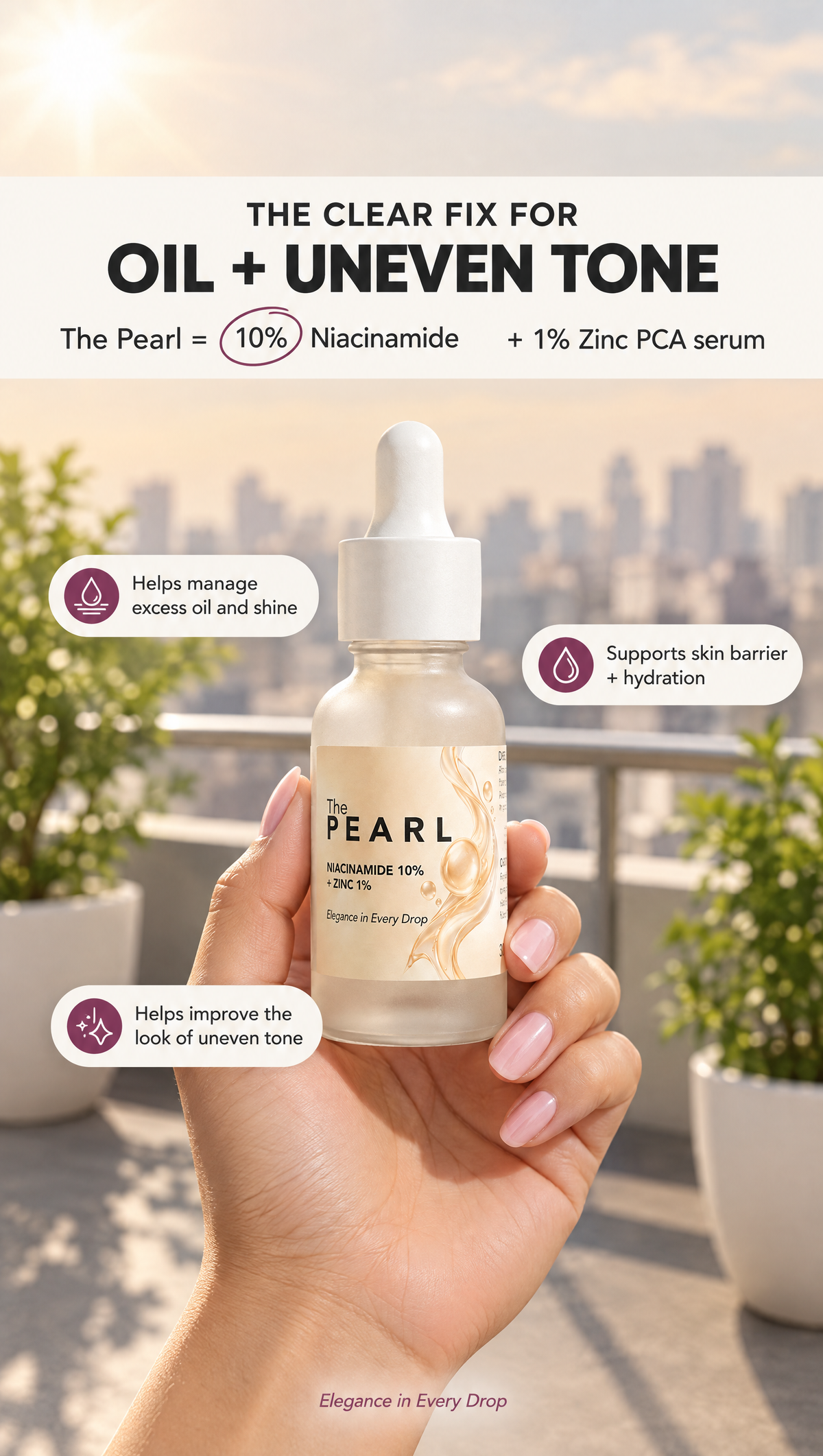 THE PEARL Niacinamide + Zinc Serum